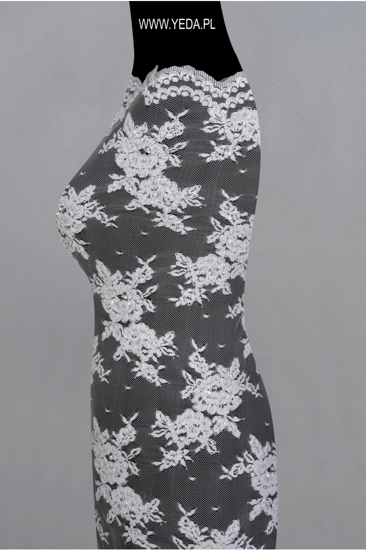 KORONKA ŚLUBNA W6857 KODER ZDOBIONY