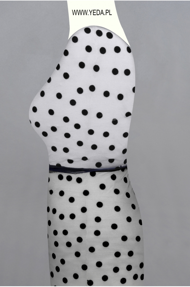 SH2495 FLEXIBLE FLOCKED DOT MESH TULLE