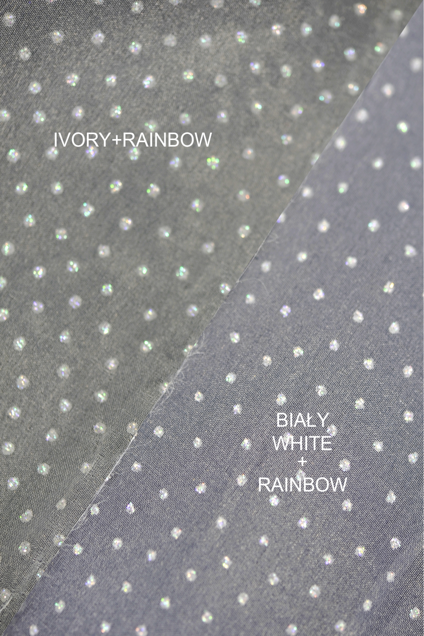 Organza w błyszczące kropki