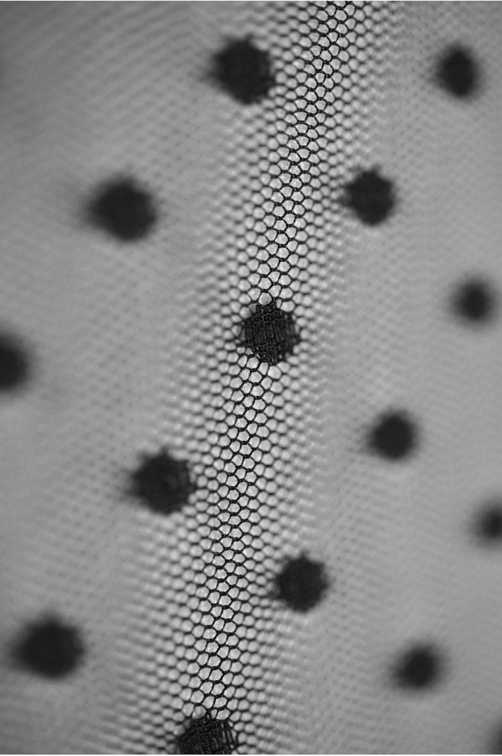 SHM4045 FLOCKED DOT MESH TULLE