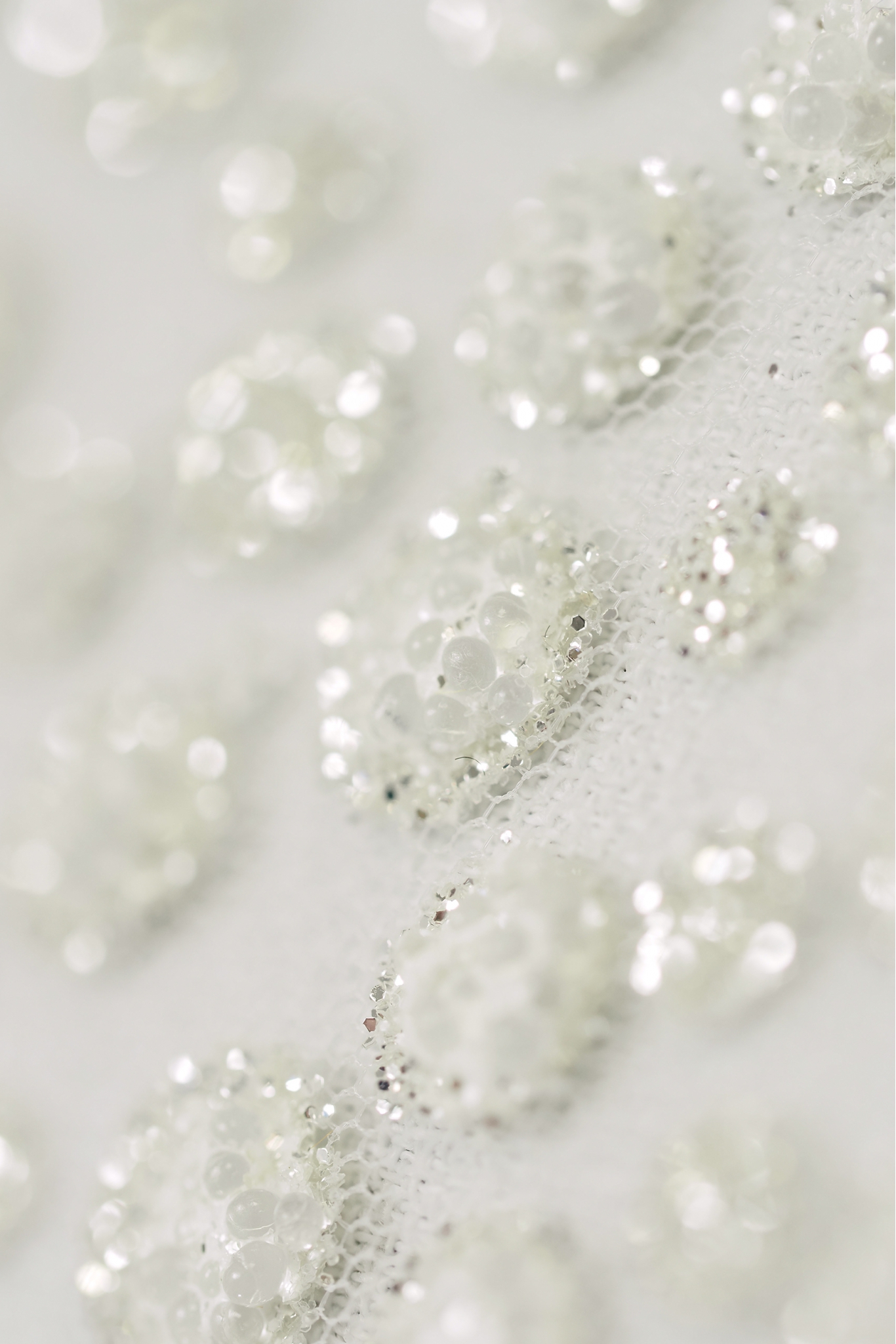 STRETCH TULLE PLATIN GLITTER ER2275