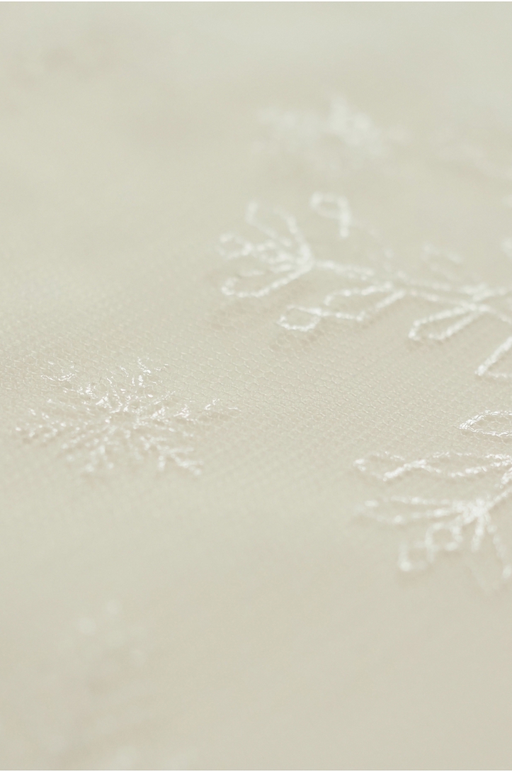 MIĘKKI TIUL ŚNIEŻYNKI TF023 OFF WHITE