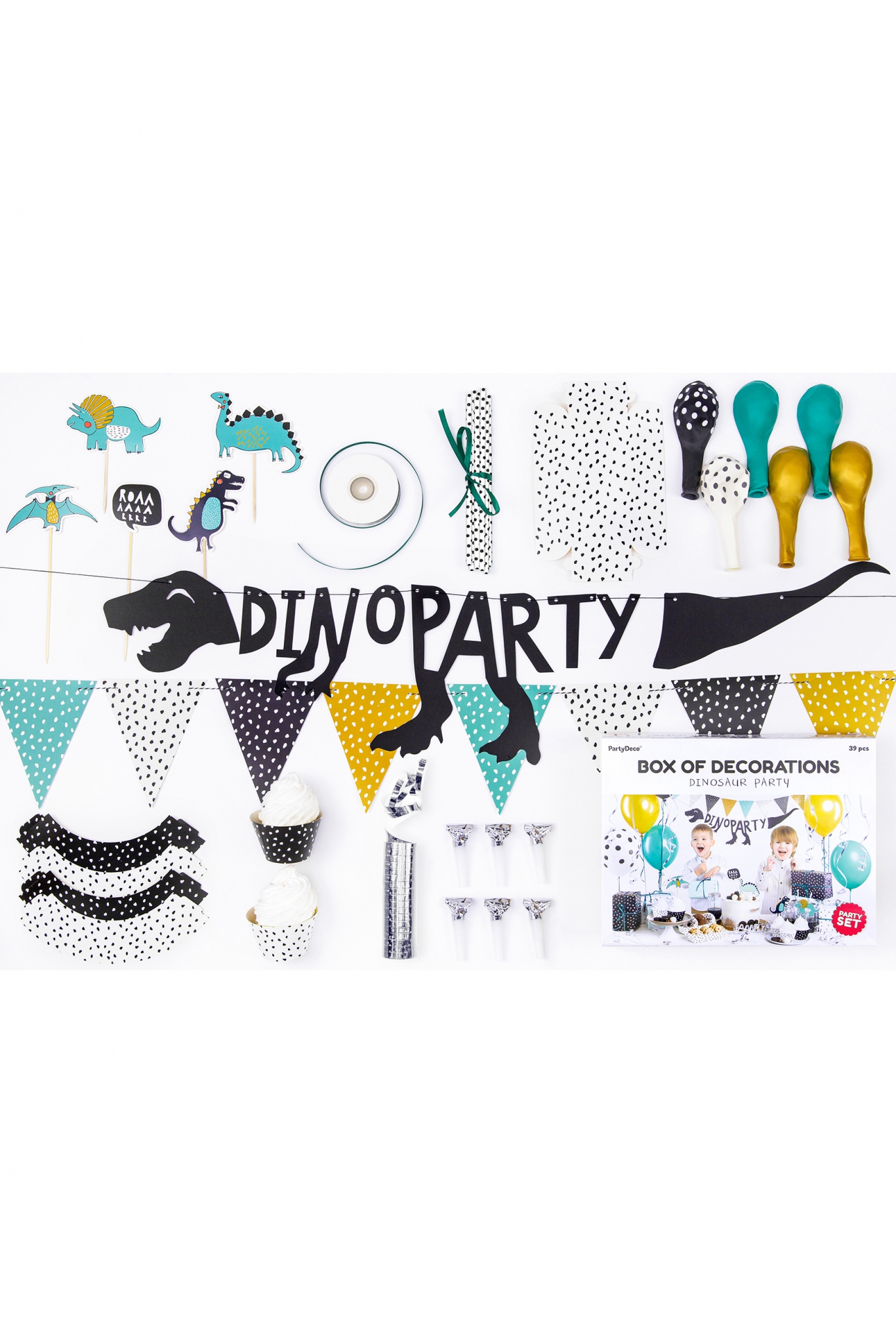 DEKORATIVES- SET DINOSAURIER