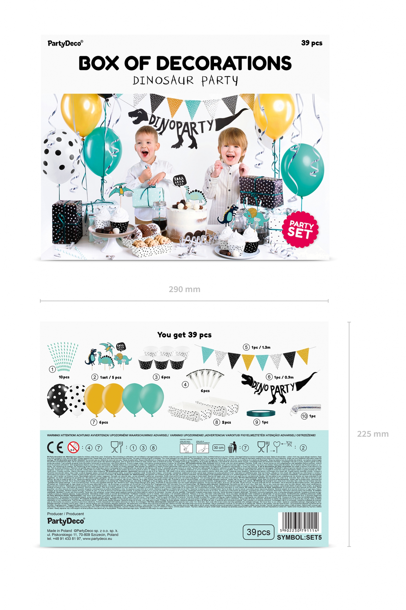 DECORATION SET DINOSAUR