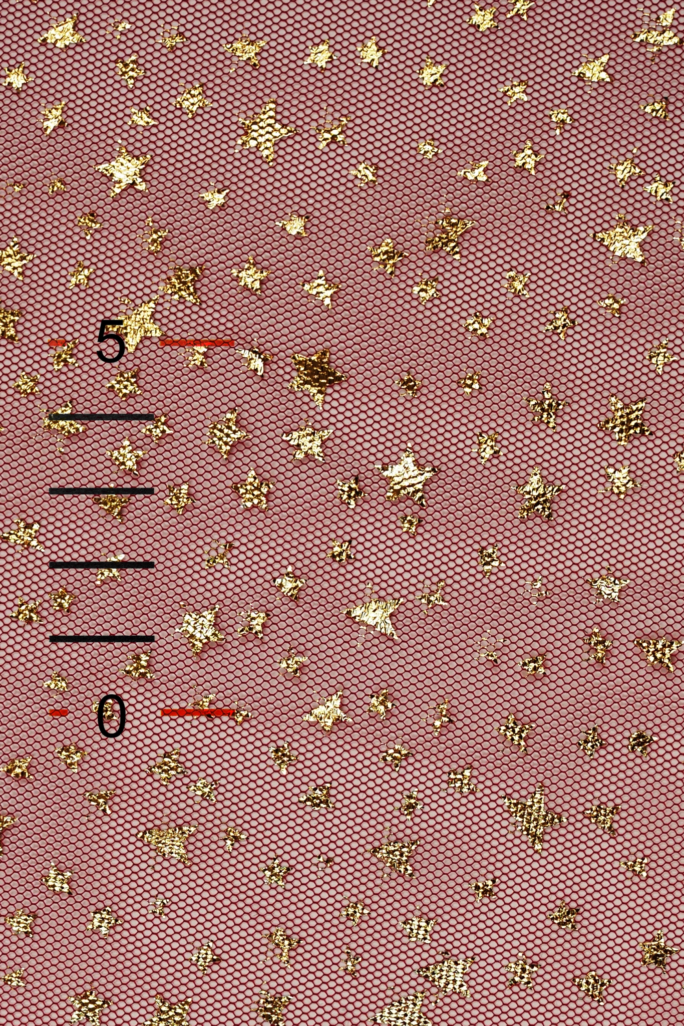 TIUL SUKIENKOWY T258 RED/GOLD