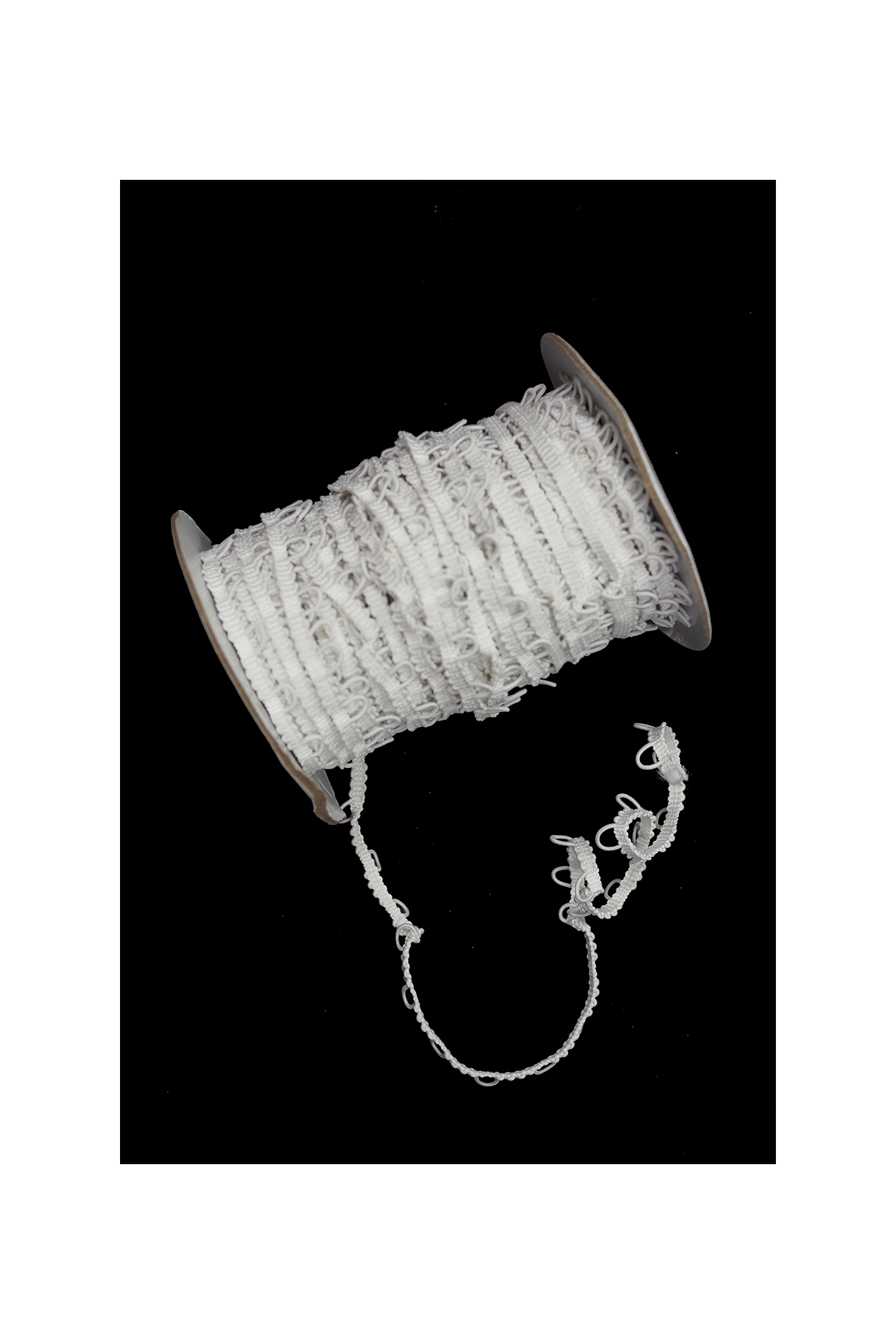 C117 ELASTIC BUTTON LOOP TAPE WIDE 2 TYPE