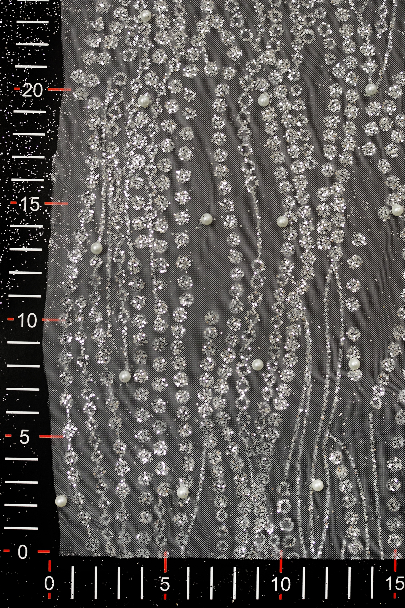 TÜLL PLATIN GLITZER LER128