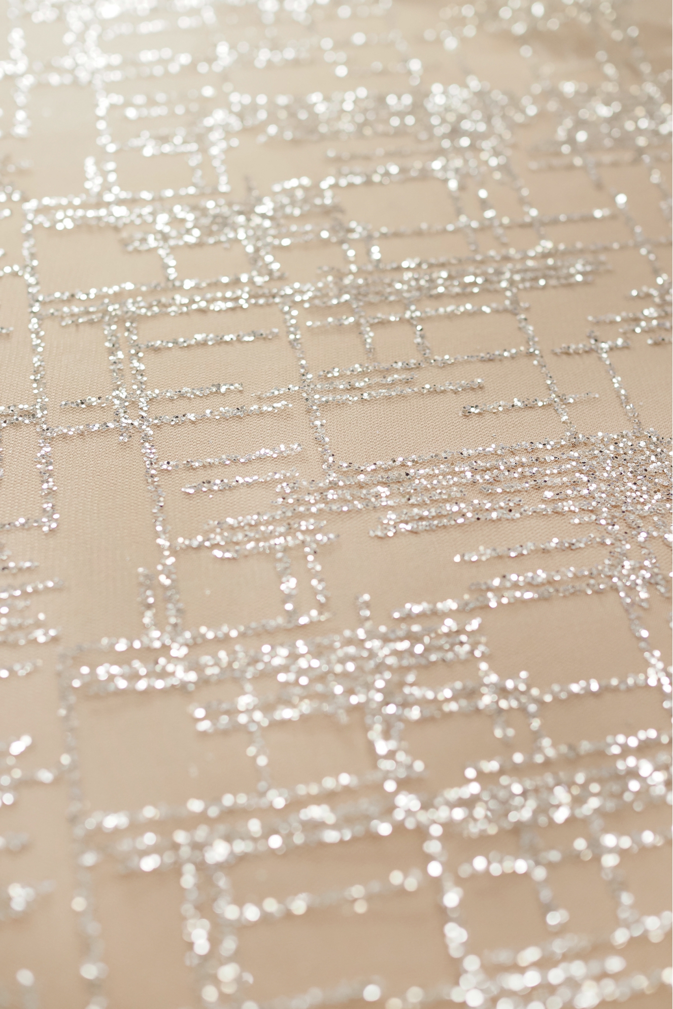 TÜLL PLATIN GLITZER LER140