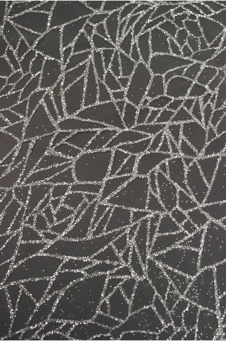 TÜLL PLATIN GLITZER LER128