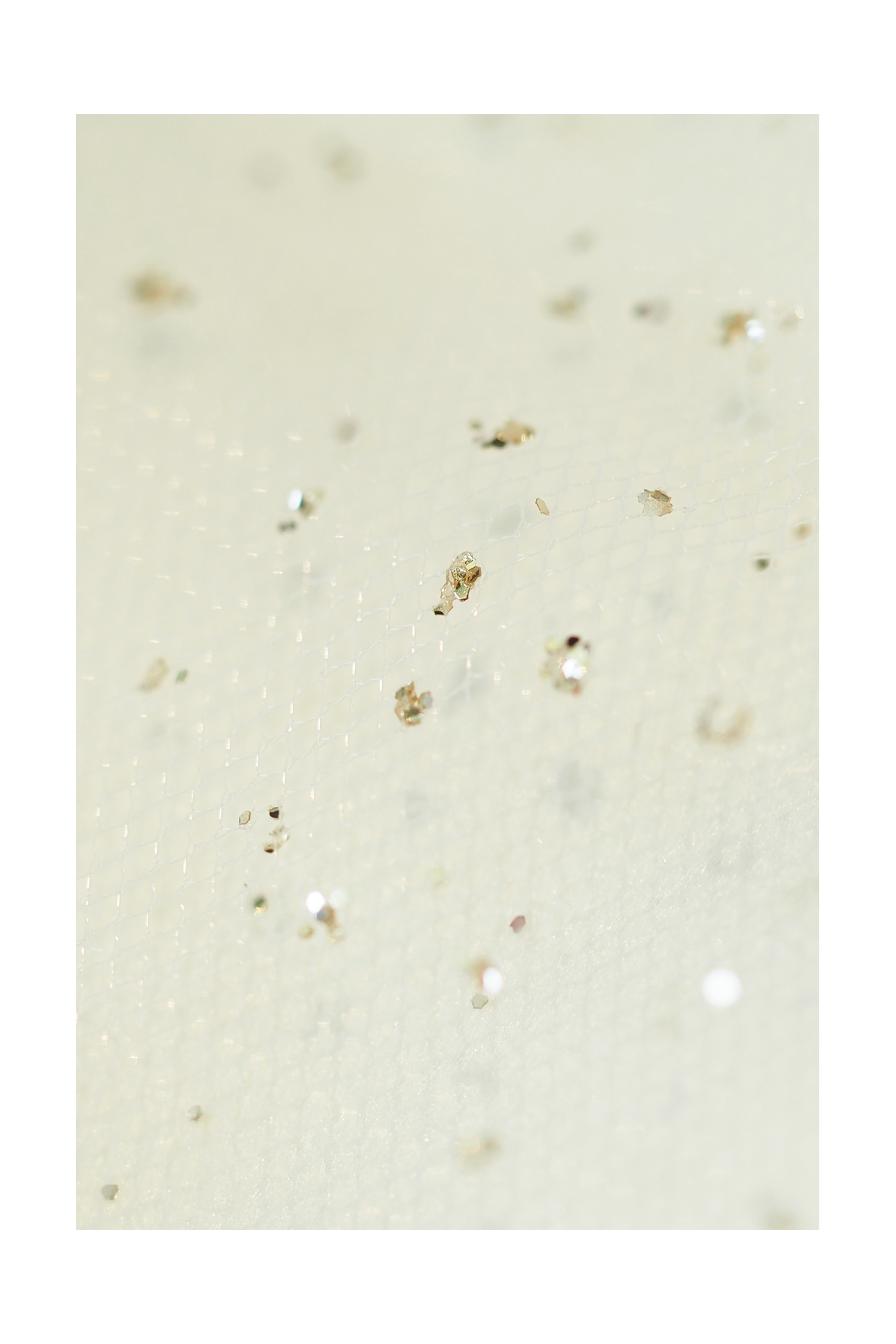 TULLE WITH GLITTER LER1004 OFF WHITE/GOLD
