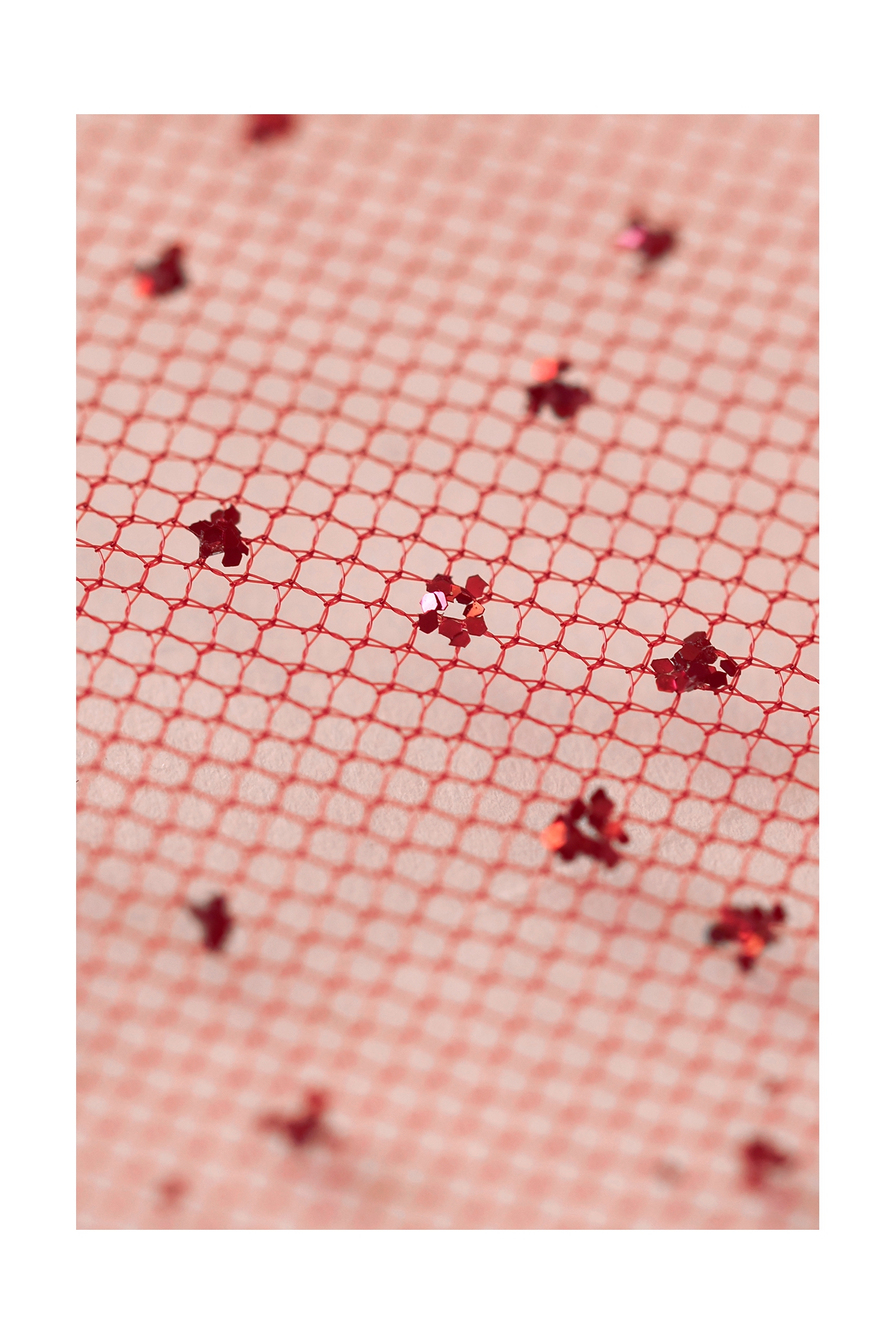 TULLE WITH GLITTER LER1004 BURGUNDY