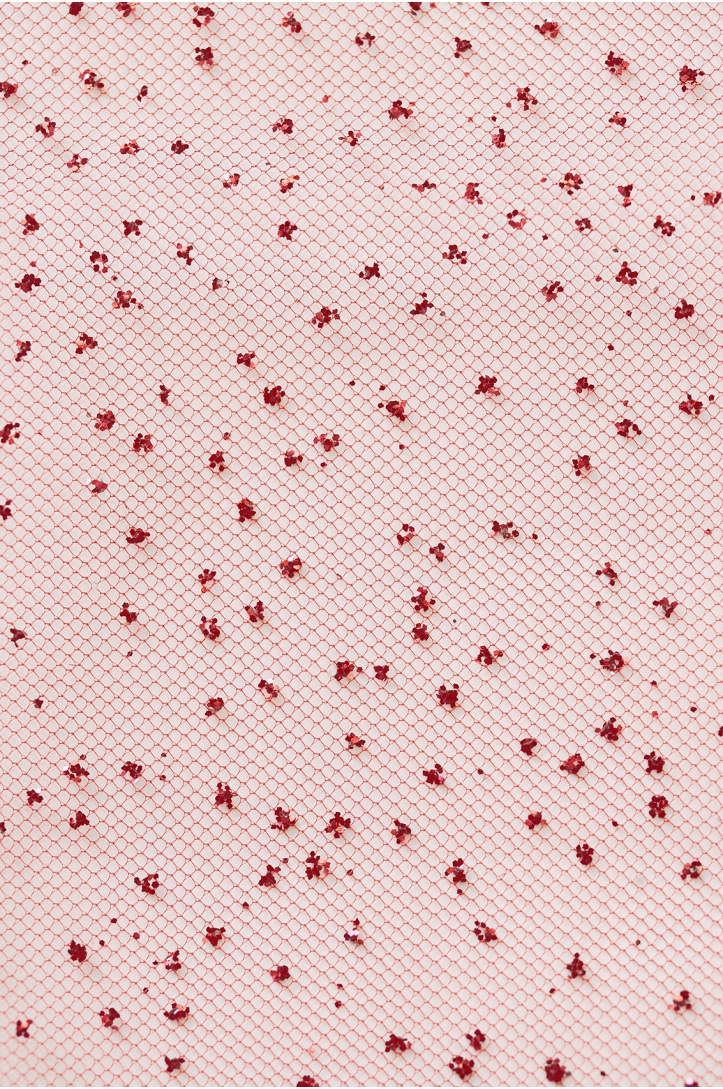 TÜLL MIT GLITZER LER1004 BURGUNDY