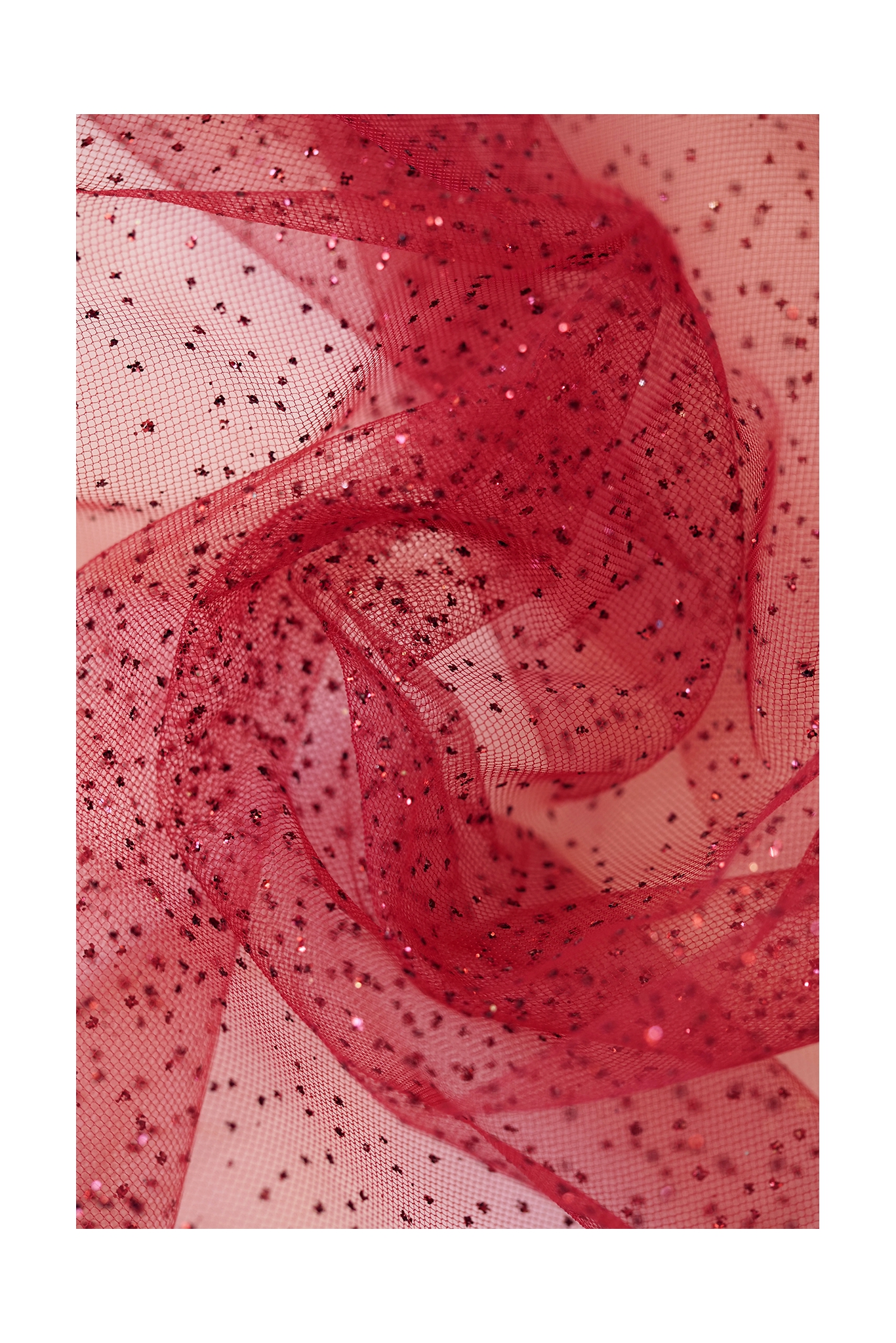 TULLE WITH GLITTER LER1004 BURGUNDY