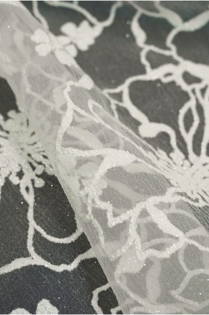 ORGANDY WITH GLITTER AKN-415