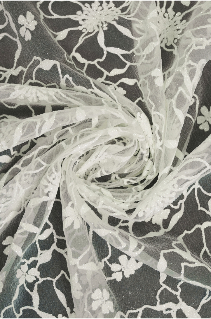 ORGANDY WITH GLITTER AKN-415