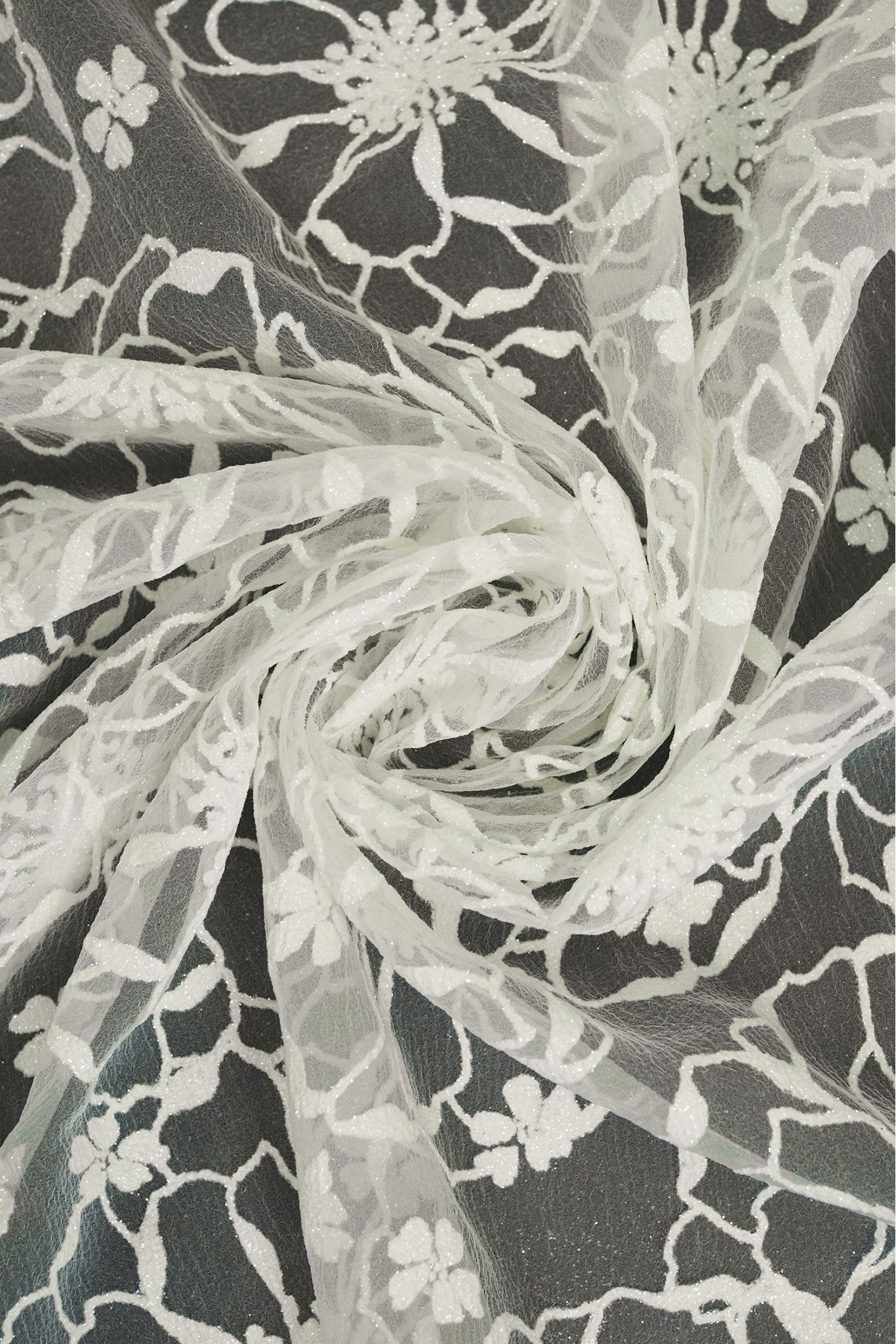 ORGANZA Z BROKATEM AKN- 415