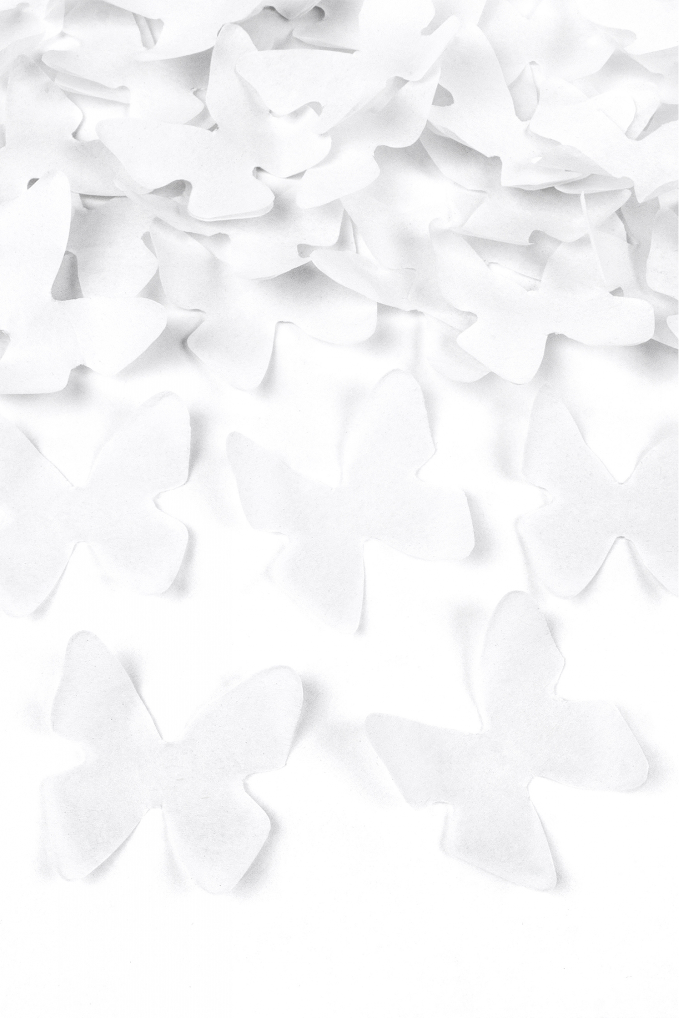 CONFETTI CANNON WITH BUTTERFLIES WHITE 60 CM