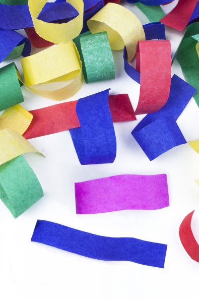 TUBA Z PAPIEROWYM KOLOROWYM KONFETTI MIX 60 CM