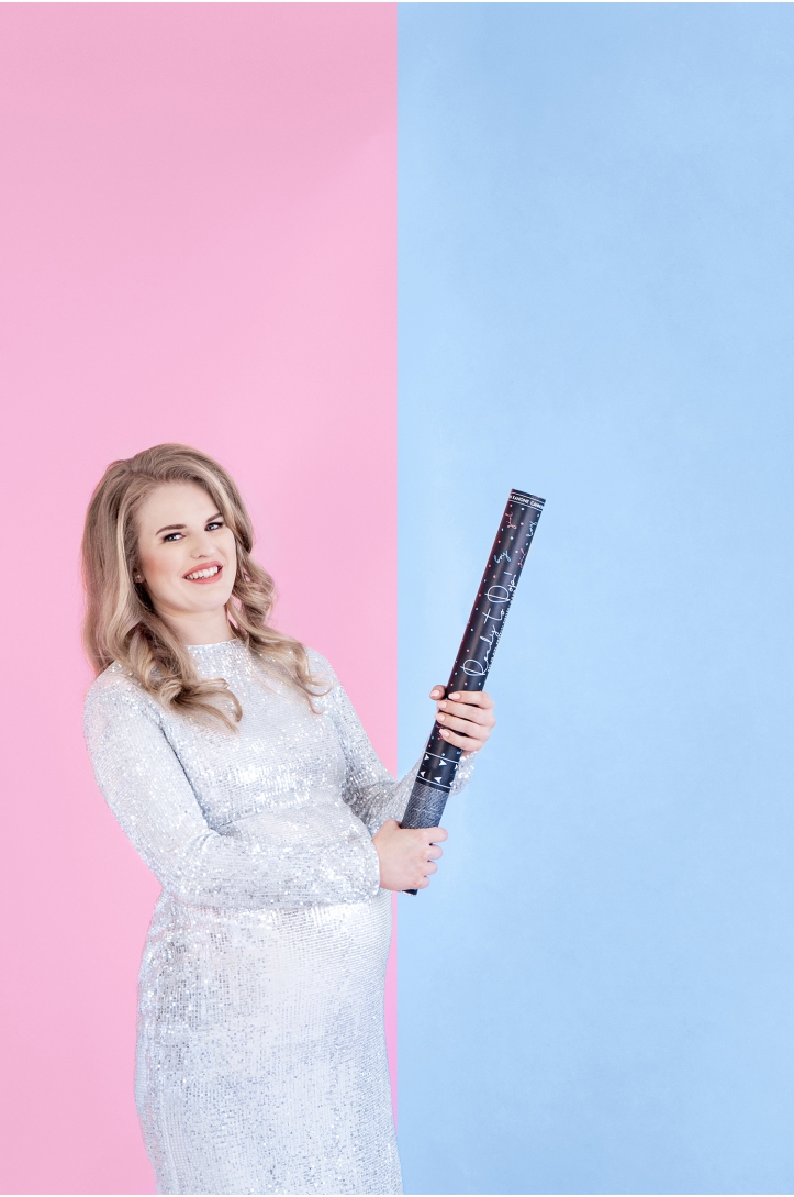 TUBA STRZELAJĄCA BIBUŁOWYMI KÓŁKAMI RÓŻ 60 CM