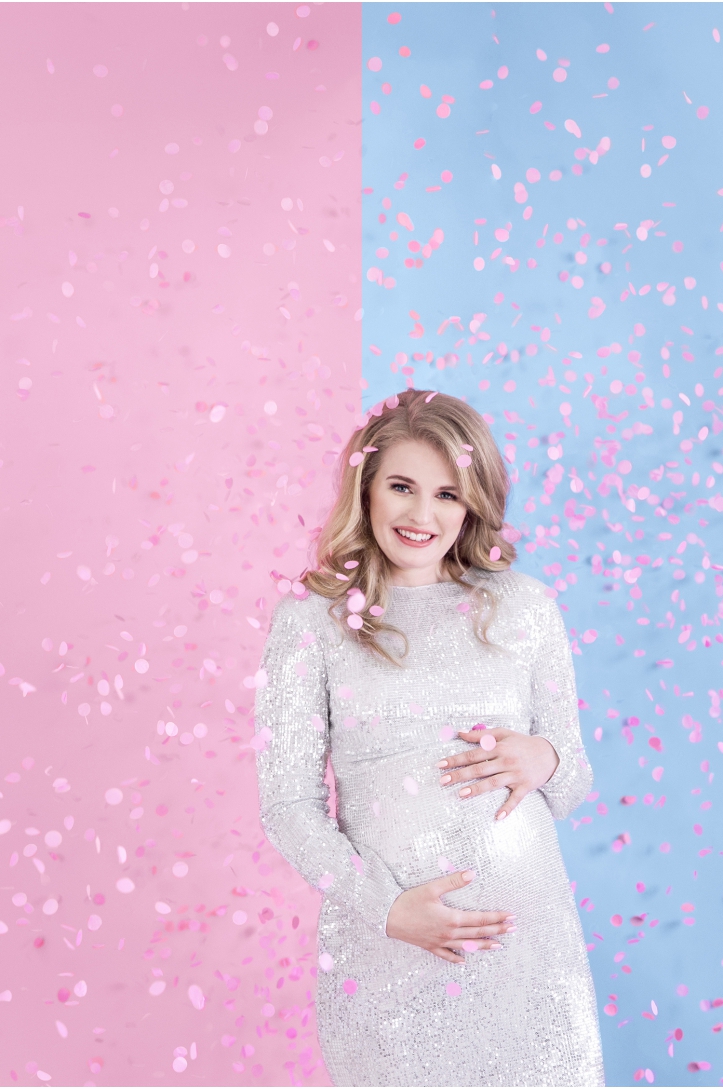 CONFETTI CANNON SHOOTING OUT PINK TISSUE PAPER CIRCLES 60 CM