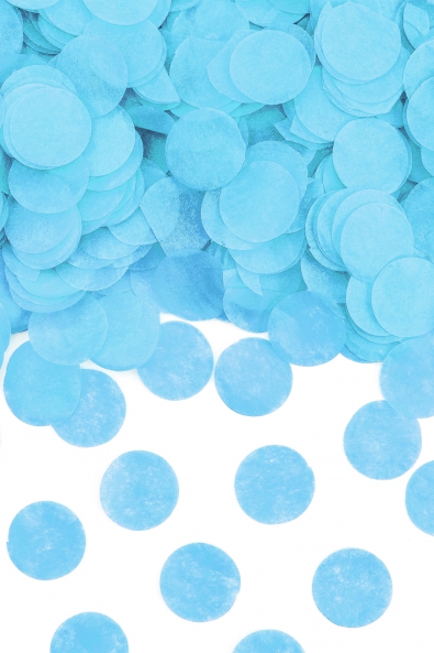 CONFETTI CANNON SHOOTING OUT BLUE TISSUE PAPER CIRCLES 60 CM