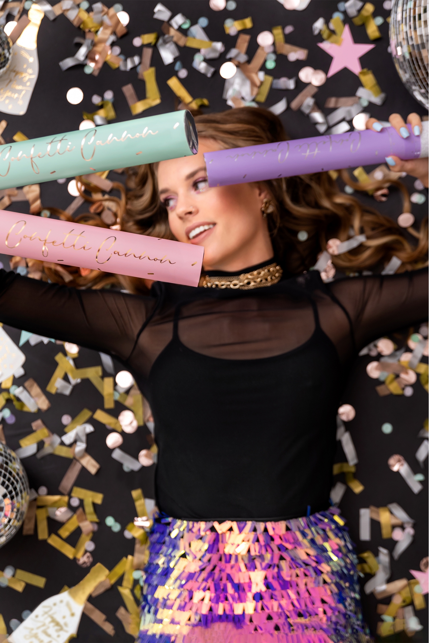 CONFETTI CANNON SILVER 40 CM