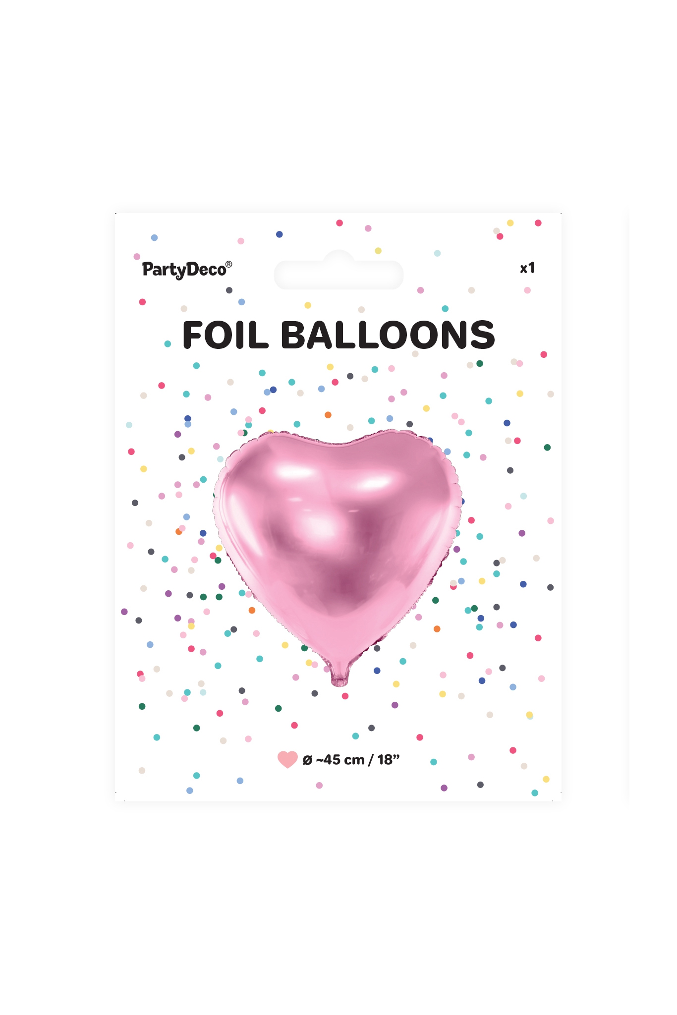 Foil Balloon Heart, 45cm, light pink