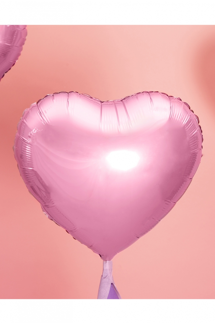 Folienballon Herz, 45cm, hellrosa