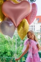 Balon foliowy Serce, 75x64,5 cm, jasny różowy