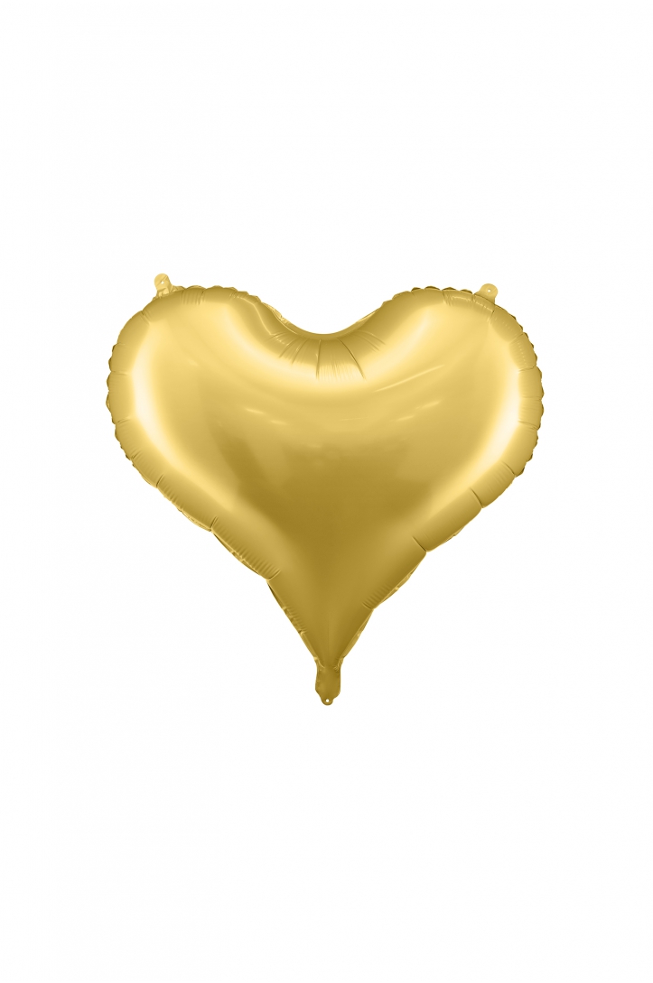 Balon foliowy Serce, 75x64,5 cm, złoty