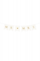 Banner Mr Mrs, white, 15 x 85 cm