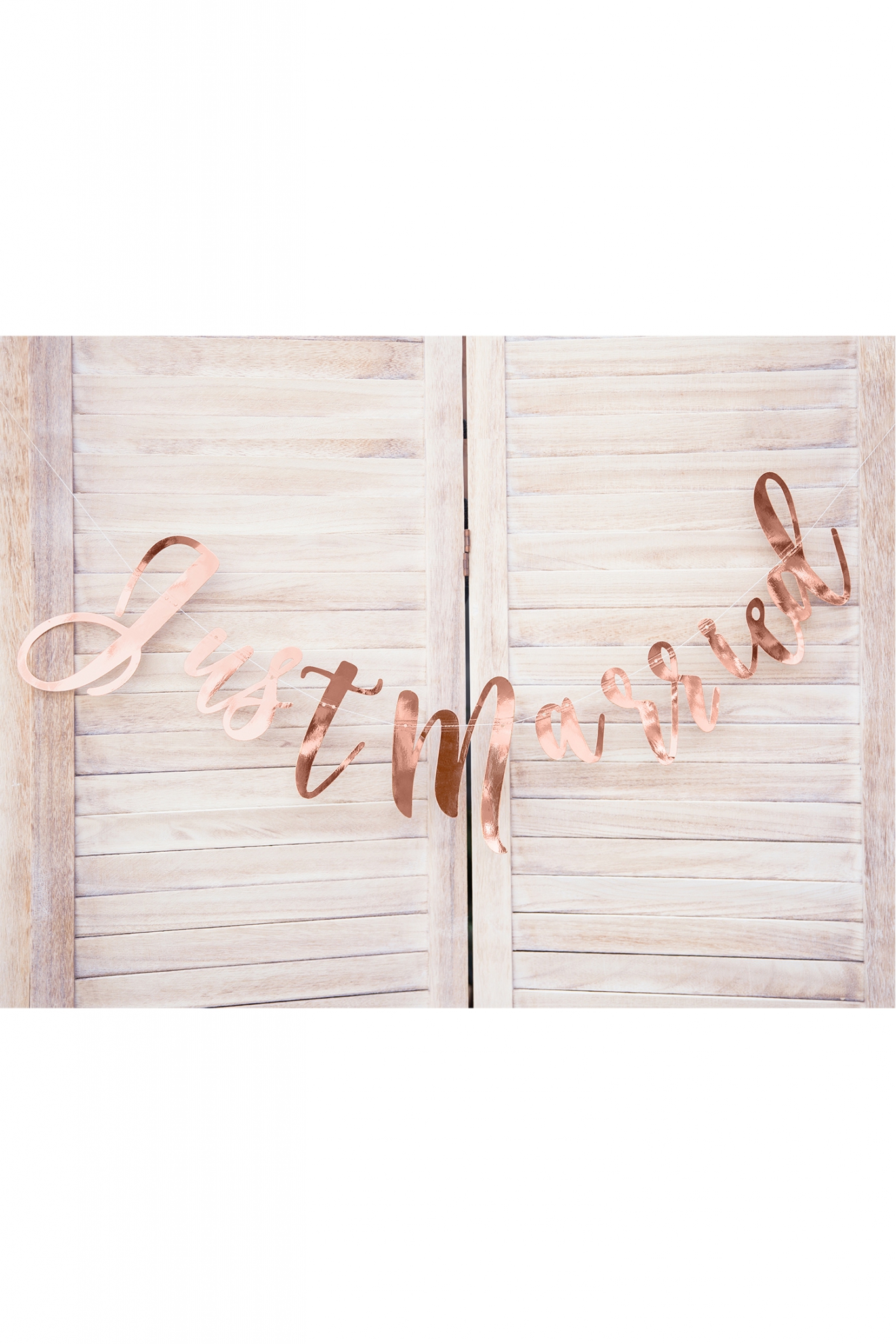 Banner Just Married, roségold, 20x77cm