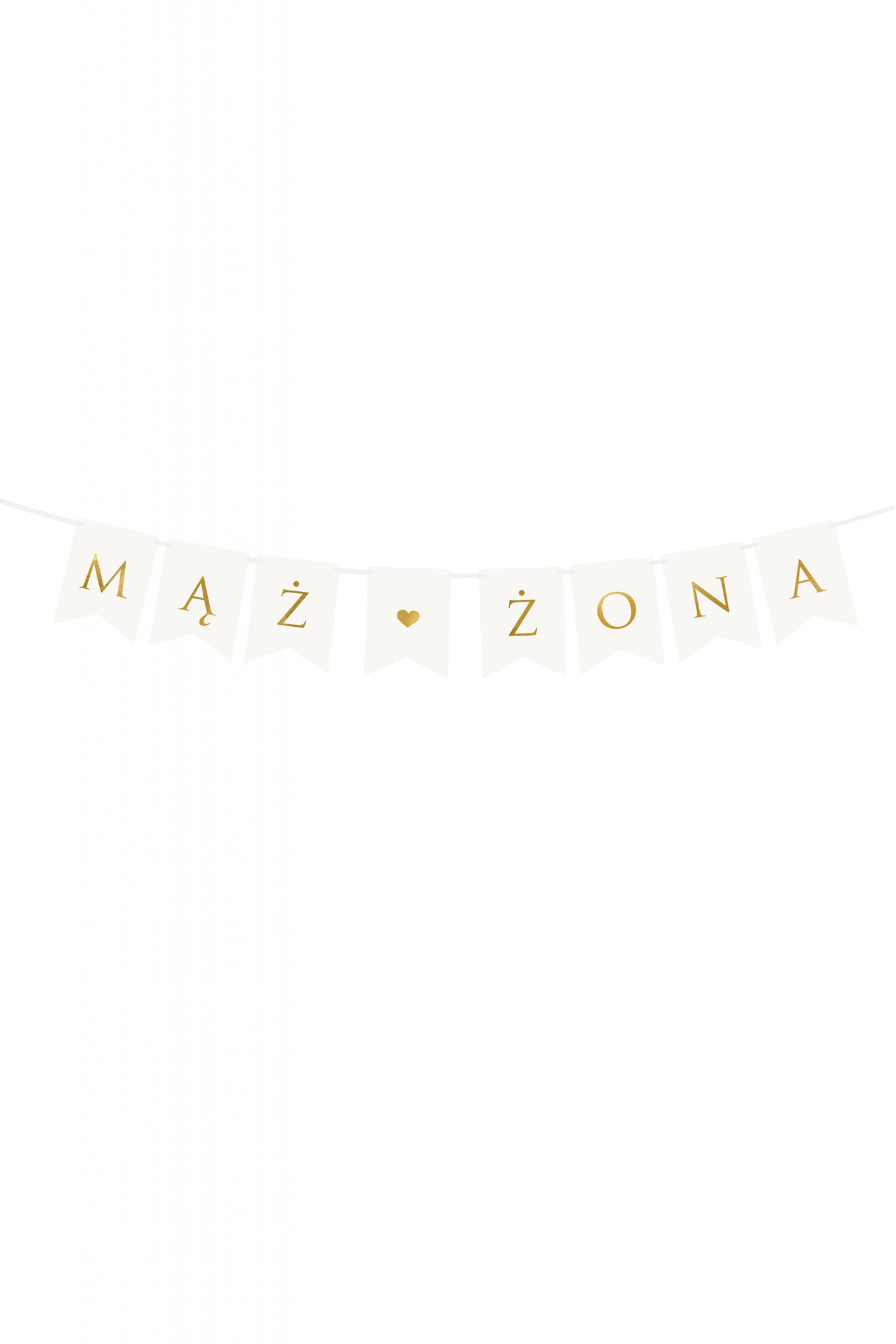 Banner Mąż Żona, weiß, 15 x 110 cm