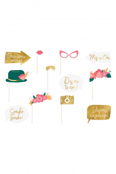 Wedding photo booth props, mix