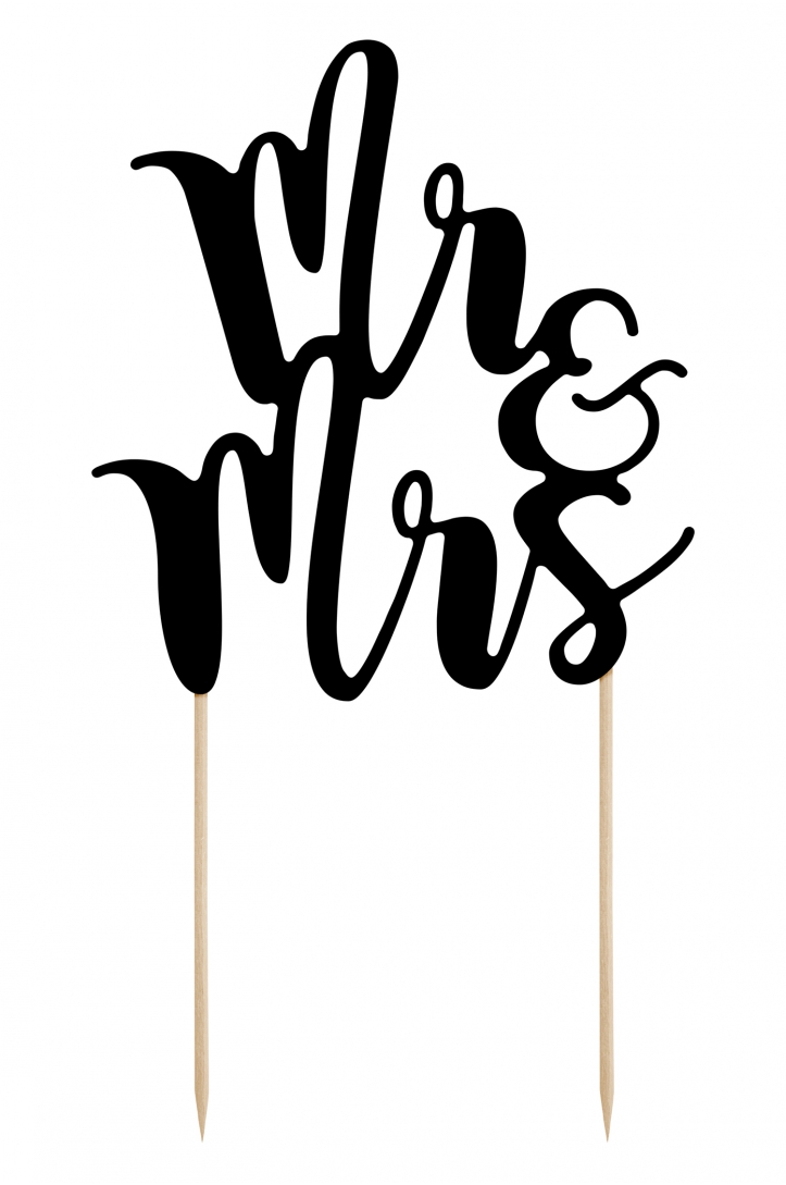 Caketopper Mr & Mrs, 25,5cm