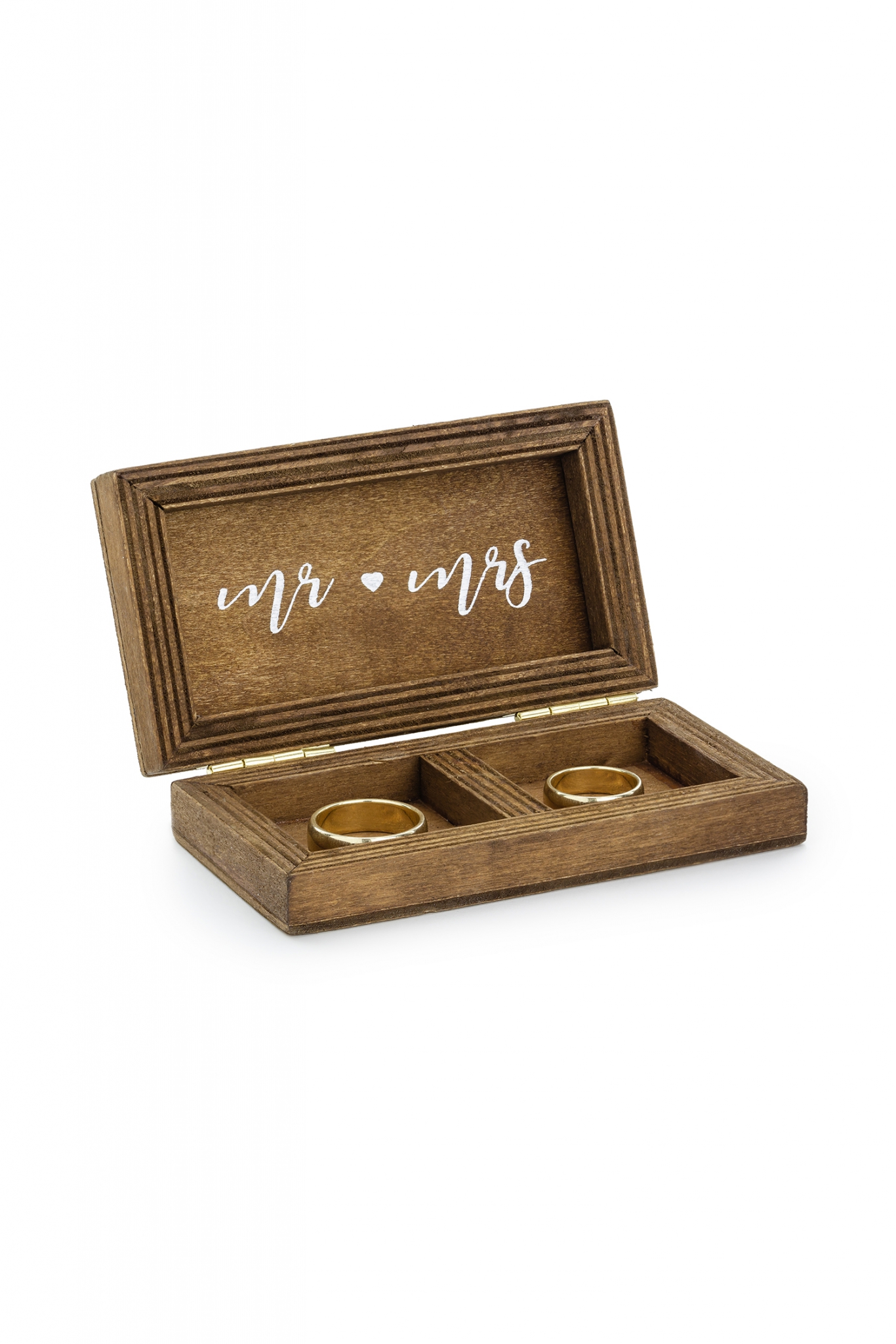 Wooden wedding ring box, 10x5,5cm