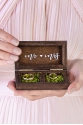 Wooden wedding ring box, 10x5,5cm