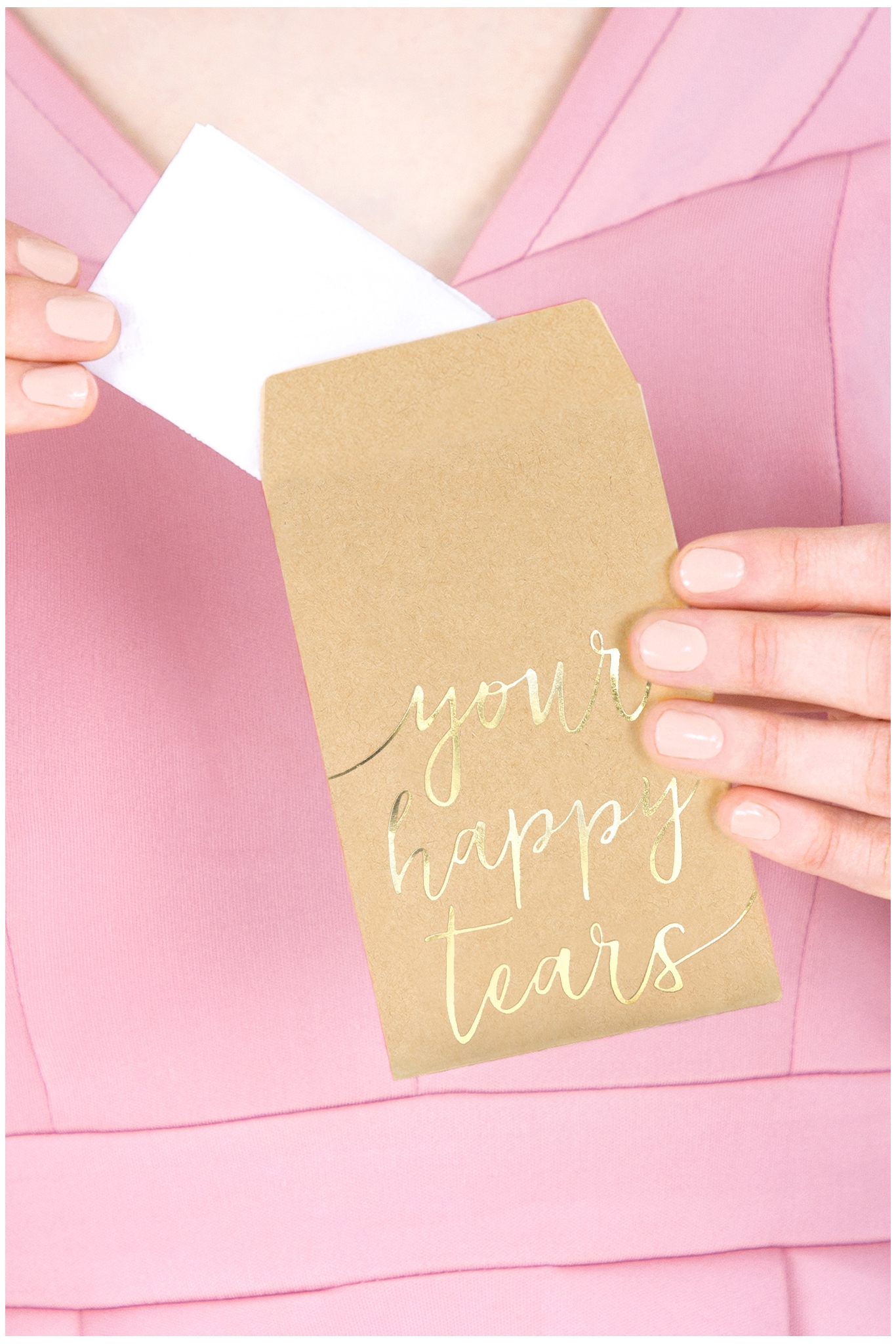 Chusteczki higieniczne Happy tears, srebrny, 7,5x12cm