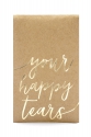 Taschentücher Your happy tears, in Goldfarbe, 7, 5x12cm