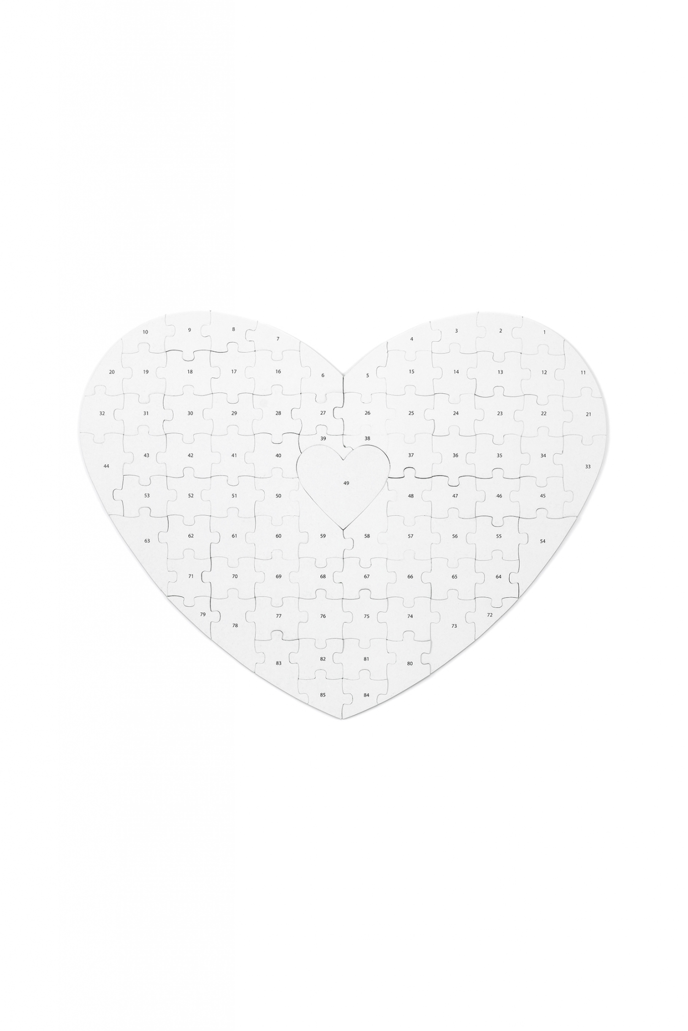 Guest Book puzzle - Heart, 45x35.5cm