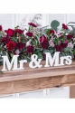 Holzaufschrift Mr & Mrs, weiß, 50x9,5cm