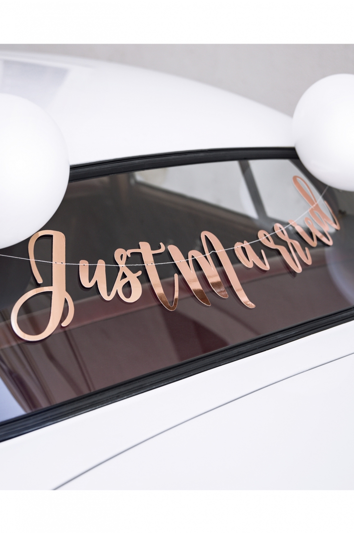 Zestaw dekoracji samochodowych - Just Married