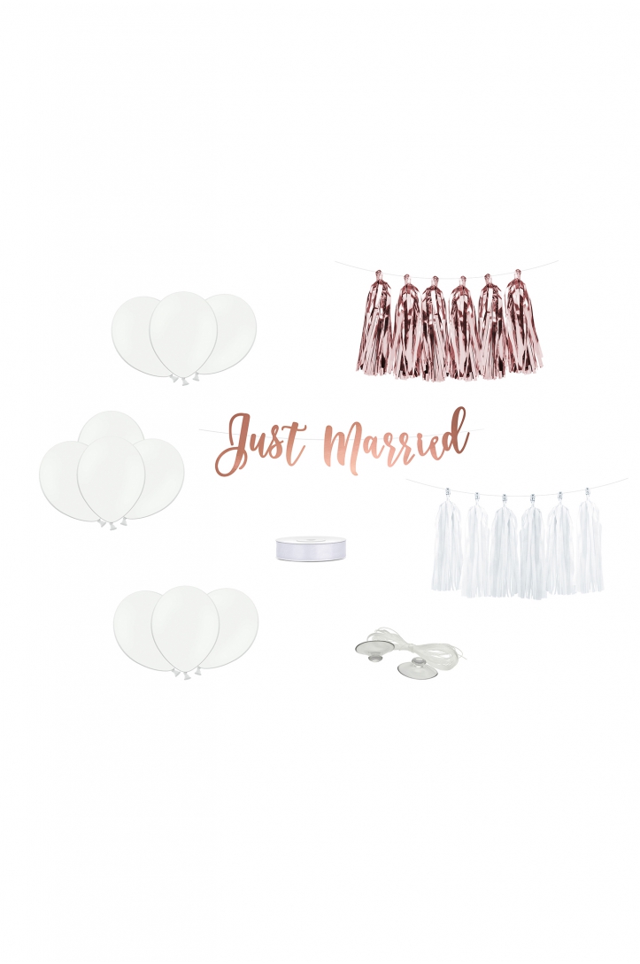 Car decoration kit - Just Married