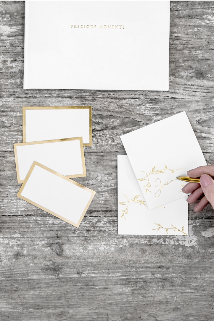 Place cards - Frame, gold, 9.5x5.5cm