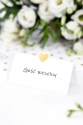 Place cards - Heart, gold, 10x5cm