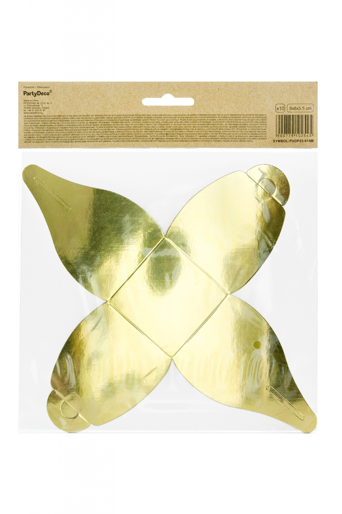 Pudełeczka, złoty, 6x6x5,5cm