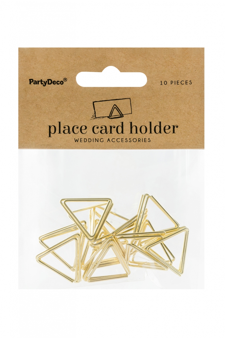 Place card holders Triangles, gold, 2.3 cm