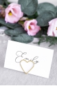 Place card holders Hearts, gold, 2.5 cm