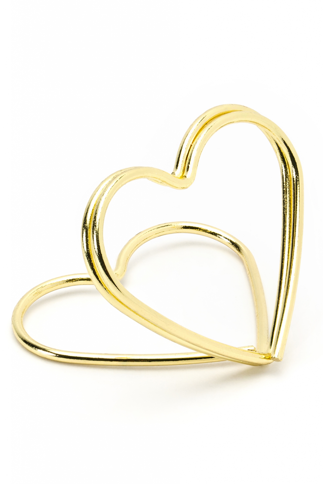 Place card holders Hearts, gold, 2.5 cm
