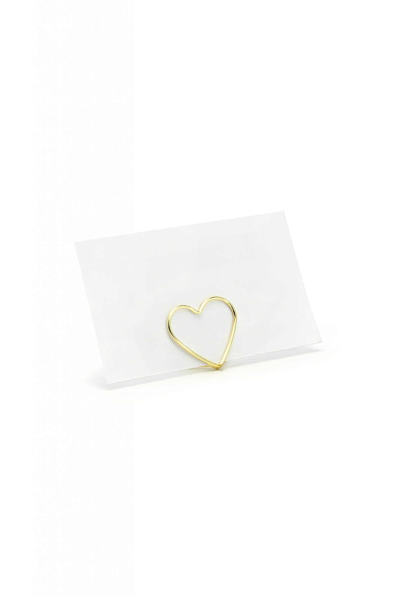 Place card holders Hearts, gold, 2.5 cm